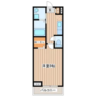 ウルス花京院B【3階】の間取り