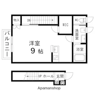 カーサビアンカケイワ【202号室】の間取り