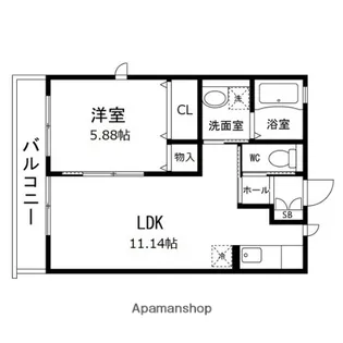 PALSION【202号室】の間取り