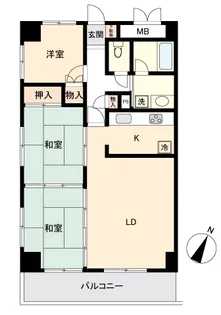 高砂関弐番館【4階】の間取り
