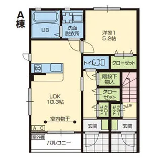 ソレイユ天皇寺東【1階】の間取り