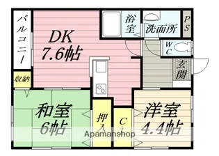 シャトウK・TⅢ【2階】の間取り