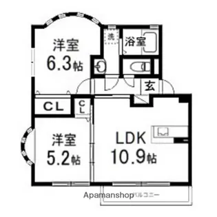 ハイデルベルク【102号室】の間取り