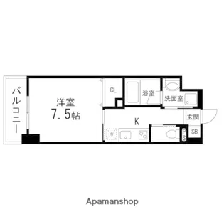 1Kの間取り画像