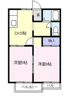 ひより台ハイツC【2階】の間取り