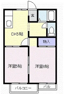 ひより台ハイツC【1階】の間取り