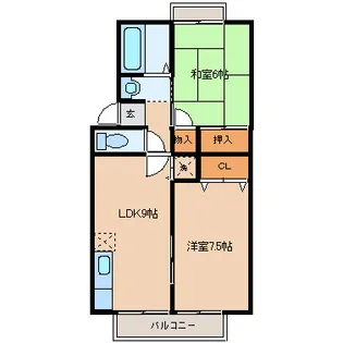 ベルパークK【2階】の間取り