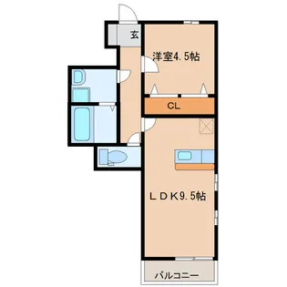 PRIM ROSEⅢ【1階】の間取り