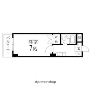 花京院足利ビル【802号室】の間取り