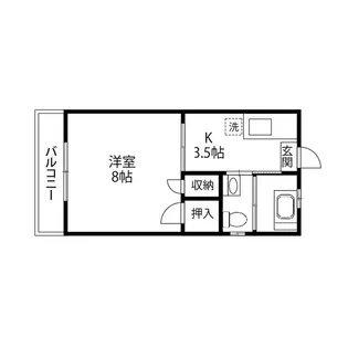 カーサプレジデント亀岡【105号室】の間取り