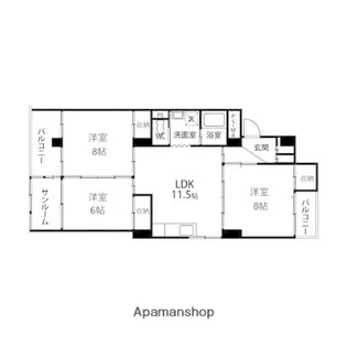 柏木エステート【202号室】の間取り