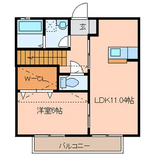 サンベアー平成【1階】の間取り