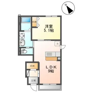 ルナ・ピエーナⅢ【1階】の間取り