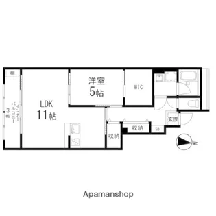 ラコリーヌ エスポワール【103号室】の間取り