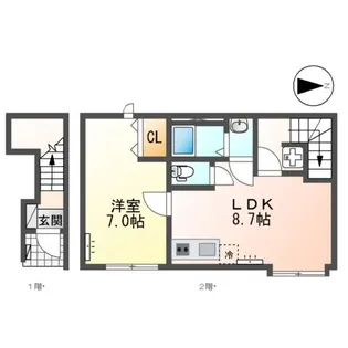 オレンジハイツ【2階】の間取り