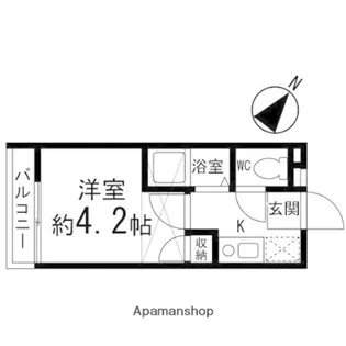 1Kの間取り画像