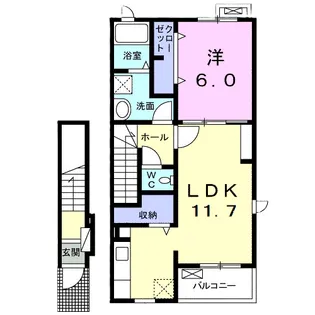 キャトルセゾン ル・プランタン【2階】の間取り