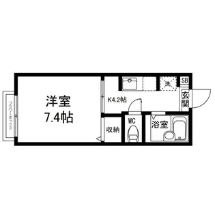 AMISU館【205号室】の間取り