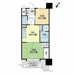 ライオンズマンション北目町第2【5階】の間取り