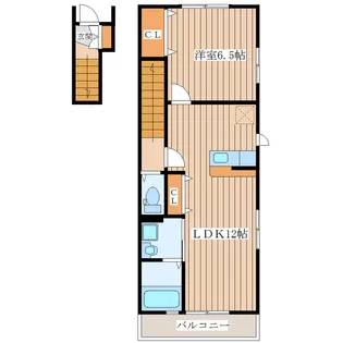 パークハイム華【2階】の間取り