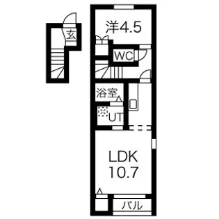 タウンコート上杉【2階】の間取り