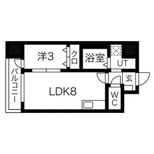 サンライズ支倉町【6階】の間取り