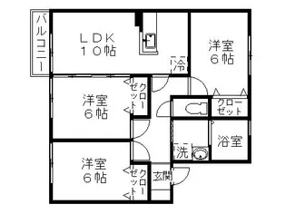 ヒルサイド華【2階】の間取り