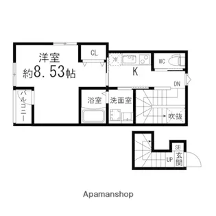 ペアレシア米ケ袋【205号室】の間取り