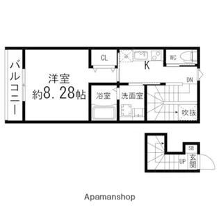ペアレシア米ケ袋【202号室】の間取り