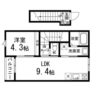 ペアレシア泉ヶ丘【202号室】の間取り