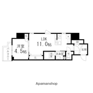 ラファール泉中央【201号室】の間取り