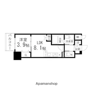 ラファール泉中央【603号室】の間取り