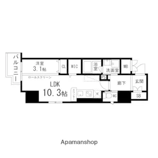 ラファール泉中央【607号室】の間取り