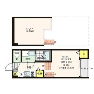 ロイヤルガーデン新田【1階】の間取り