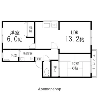 セジュールⅠ【202号室】の間取り
