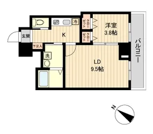 ベルレジデンス高砂【10階】の間取り