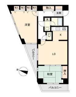グリーンパーク小松島【0202号室】の間取り