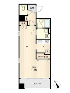 アーバンフラッツ榴ヶ岡【4階】の間取り