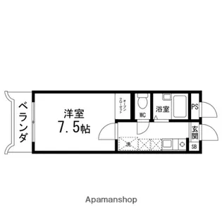 コーポしんし【411号室】の間取り