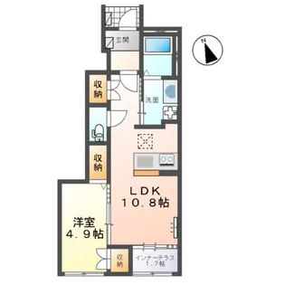 スリーファースト【1階】の間取り