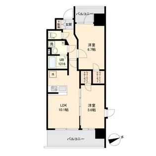 LASANTE榴岡【4階】の間取り