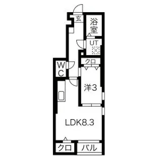 AL’AISE BENOIT(アレーズベノア)【1階】の間取り