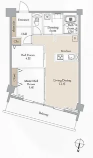 ブルーヴェル青葉通【5階】の間取り