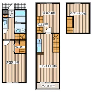 フェリス萩野町【1階】の間取り