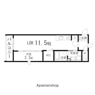 クリスタルハイツみねぎしⅡ【103号室】の間取り
