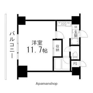 REPEAMENT勾当台【307号室】の間取り