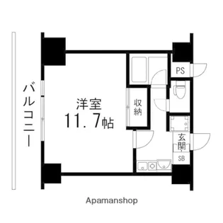 REPEAMENT勾当台【406号室】の間取り