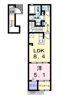 サニーサーガ【2階】の間取り