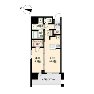 グランカーサ仙台晩翠通【2階】の間取り