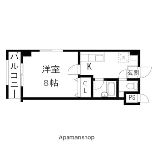 カーサFUKURAI【107号室】の間取り